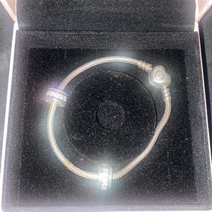 Pandora bracelet with heart locket
